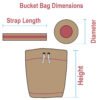 Dimensions Bucket Bag
